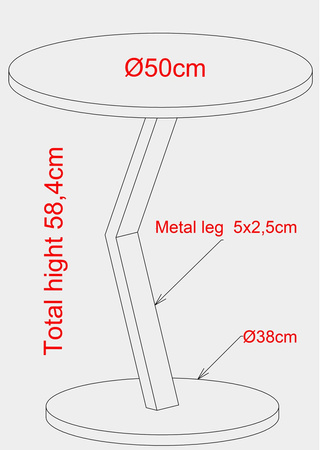Stolik boczny, kawowy, orzech