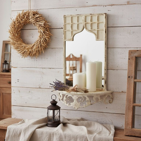 Lustro , półka w orientalnej ramie.