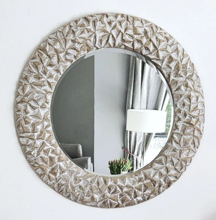 Lustro w  okrągłej ramie , średnica 88cm