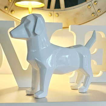 Geometryczna rzeźba psa