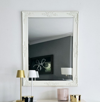 Lustro w białej ramie 96x74cm