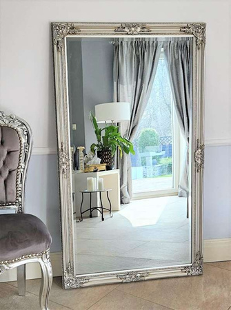 Lustro w  srebrnej ramie 146x86cm