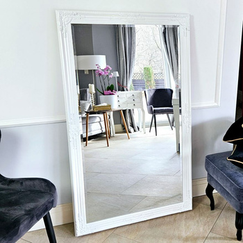 Lustro w  białej ramie 146x86cm