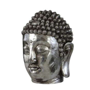 Srebrna figura  Głowa Buddy , 43cm