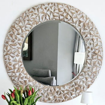 Lustro w  okrągłej ramie , średnica 88cm