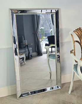 Lustro w lustrzanej ramie, szlifowane fazą, 74x130cm